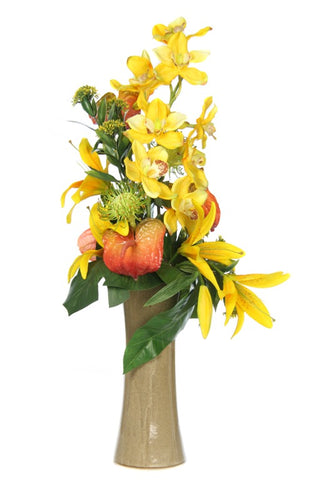 replica flower display yellow