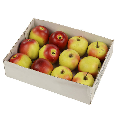 12 Replica fake apples red and green 